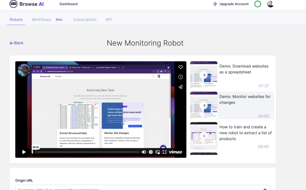 browse.ai interface